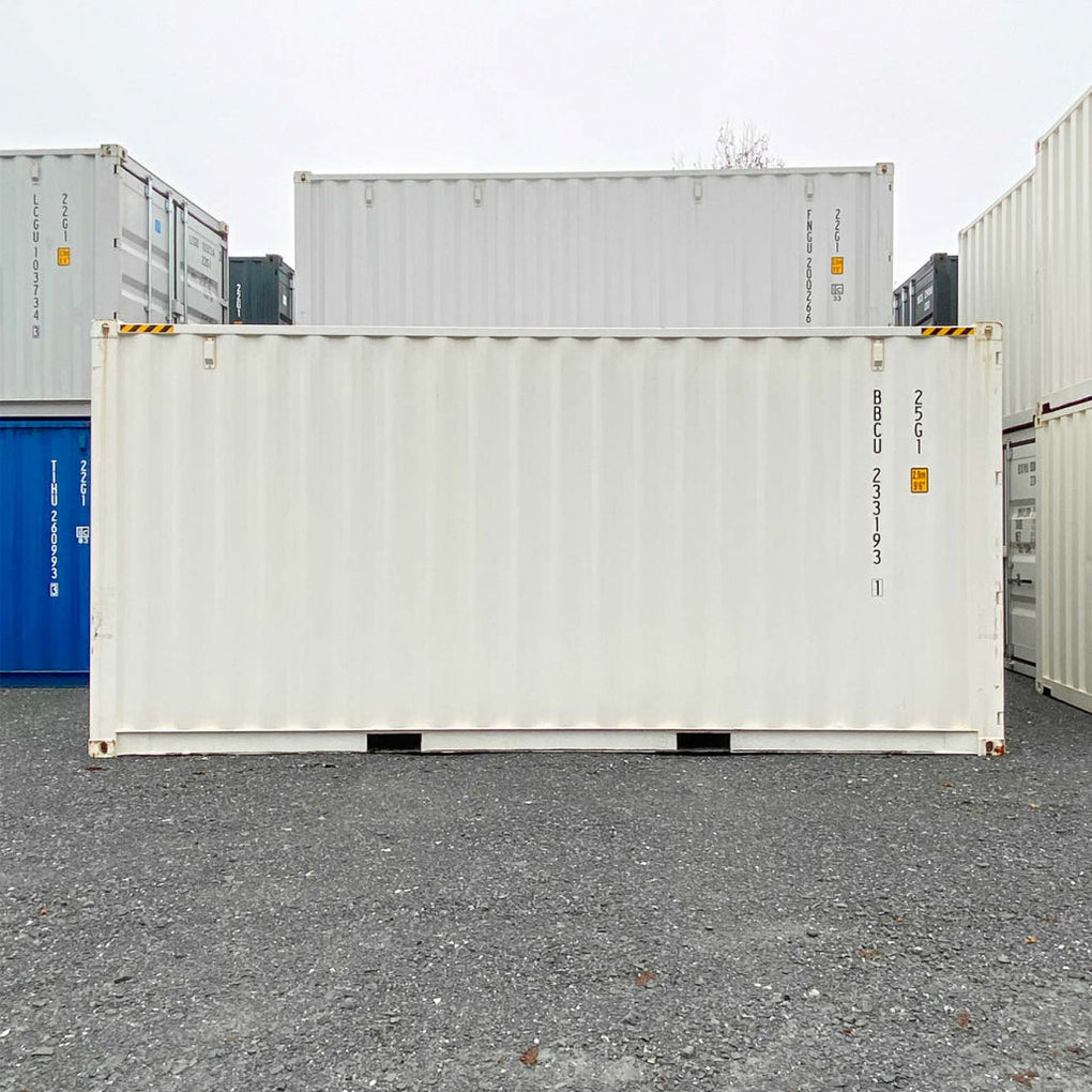 Contenedor marítimo de 20 pies HC (1er viaje) Blanco