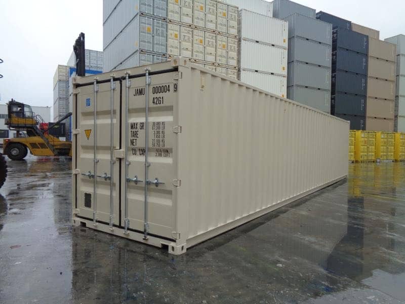 Contenedor marítimo de 40 pies beige – nuevo – Contenedores LUGER INDUSTRIAL (imagen 3)