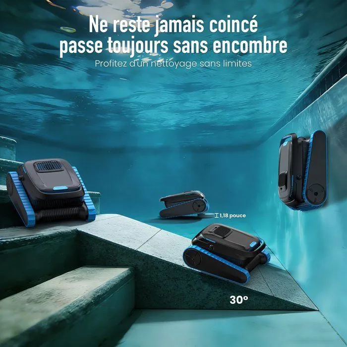 Robot limpiafondos AIRROBO CP40 para piscinas, limpieza de suelos y paredes, 120 min de autonomía (170 m²), control por app, cesta grande de 4 L. – Piscinas EURO COLVEN MODULAR (foto 3)