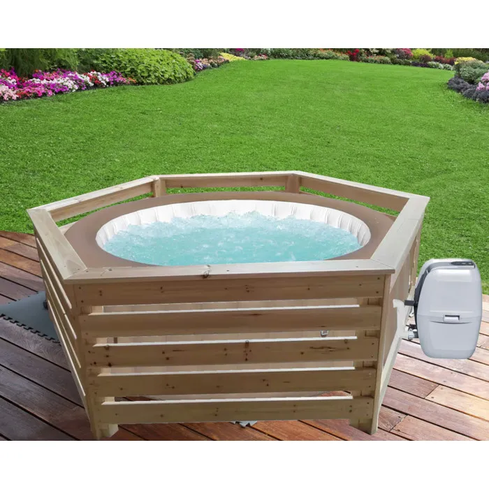 Revestimiento hexagonal de madera Habrita Foresta HAB 2722 BN para spas y piscinas hinchables 2,77x2,21x0,71m – Piscinas EURO COLVEN MODULAR (foto 4)