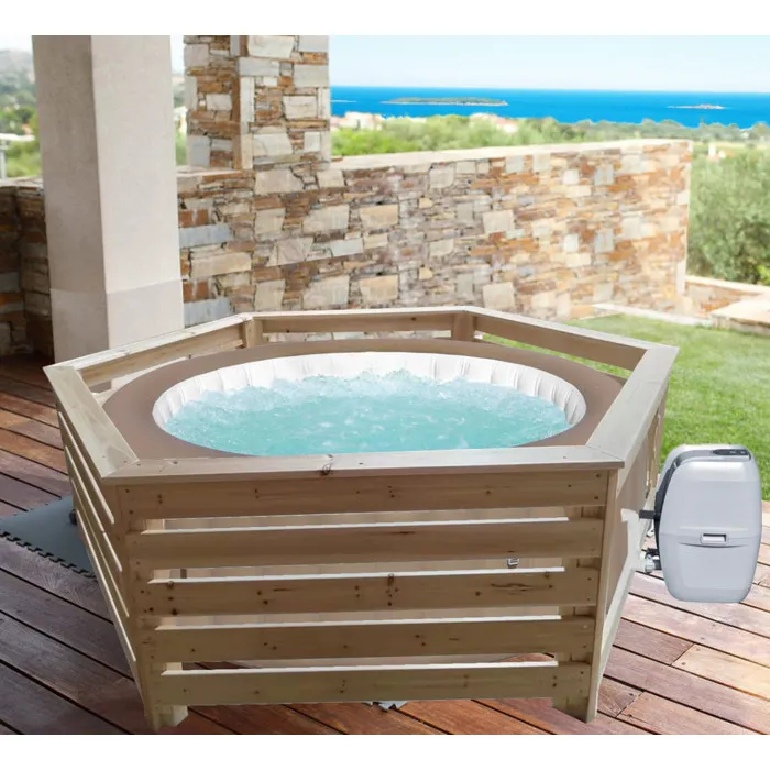 Revestimiento hexagonal de madera Habrita Foresta HAB 2722 BN para spas y piscinas hinchables 2,77x2,21x0,71m – Piscinas EURO COLVEN MODULAR (foto 5)
