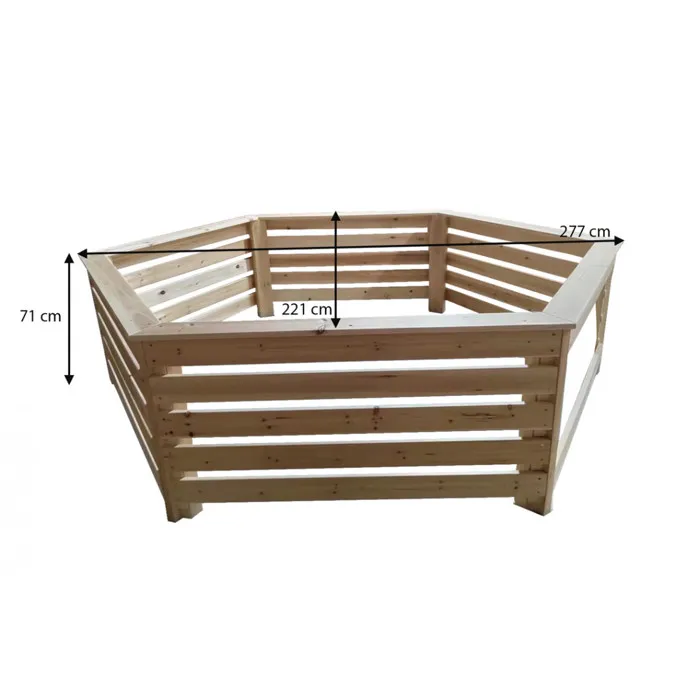 Revestimiento hexagonal de madera Habrita Foresta HAB 2722 BN para spas y piscinas hinchables 2,77x2,21x0,71m – Piscinas EURO COLVEN MODULAR (foto 6)