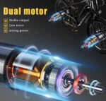CMACEWHEEL AL26 MAX 500W*2 Motor Doble Bicicleta Eléctrica de Montaña 26" 816Wh EMTB Batería 48V 17Ah - Imagen 5