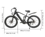 CMACEWHEEL AL26 MAX 500W*2 Motor Doble Bicicleta Eléctrica de Montaña 26" 816Wh EMTB Batería 48V 17Ah - Imagen 9